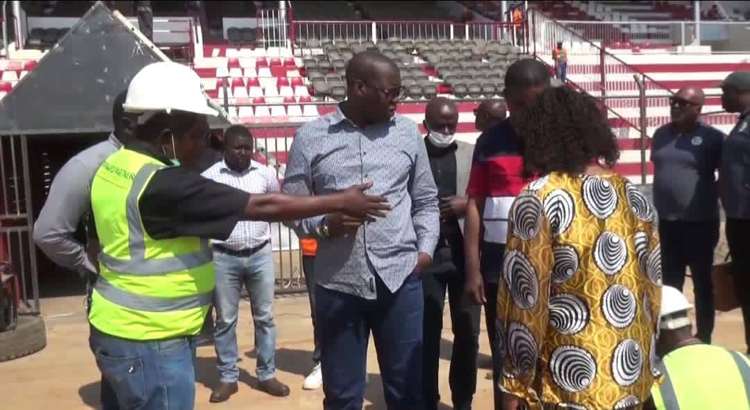Lubumbashi : Kyabula de nouveau sur le chantier du Complexe Omnisports Frédéric Kibassa Maliba