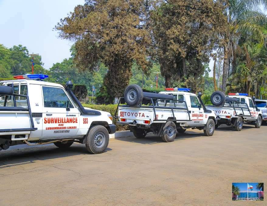 Lubumbashi : Remise des jeeps pick-up aux services de sécurité