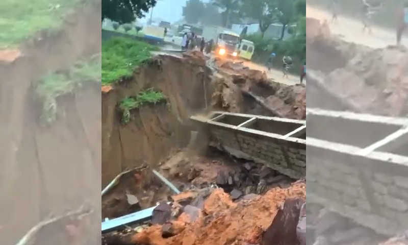 Kinshasa : À Matadi-Kibala, la population en colère contre la destruction de la route causée par la pluie diluvienne
