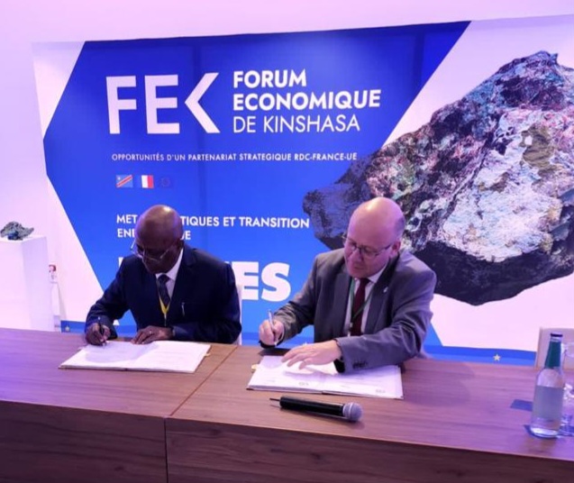 RDC-France : signature du protocole d’accord pour la cartographie et la certification des ressources minières