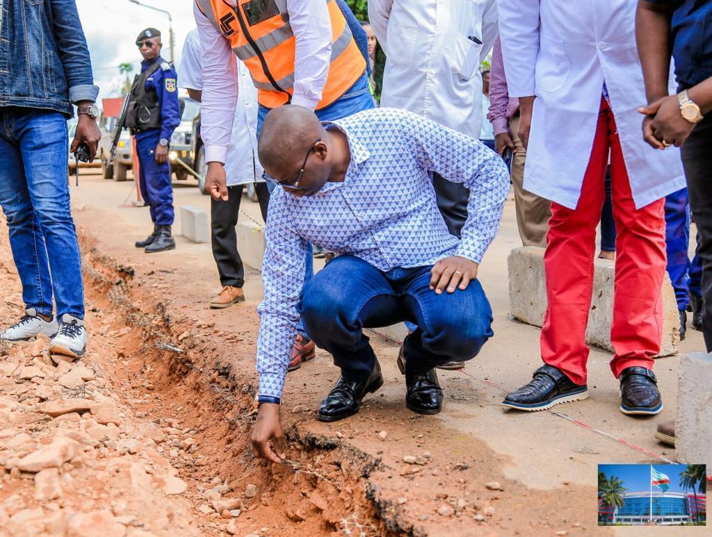 Lubumbashi : Jacques Kyabula en inspection des chantiers routiers de la ville