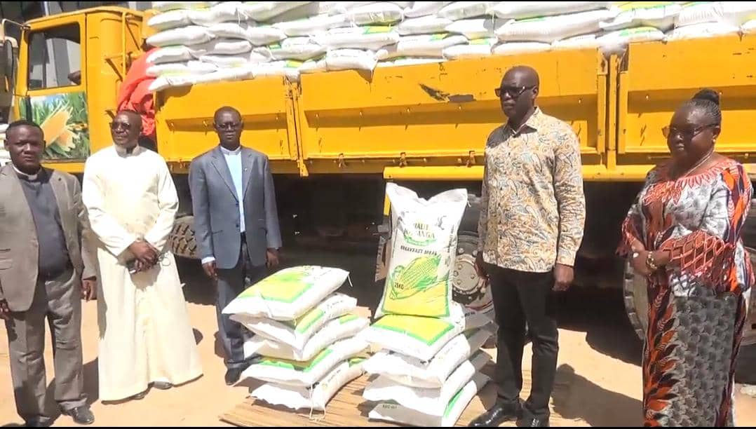 Lubumbashi : remise sacs de farine à l’archevêché et à l’ISP, acte II du donateur Kyabula