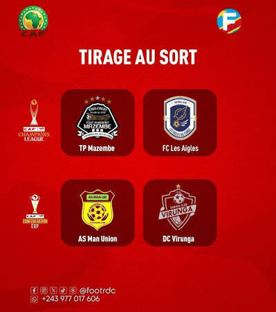 Interclubs CAF : Mazembe, Aigles, Maniema et Virunga entrent dans un mois décisif