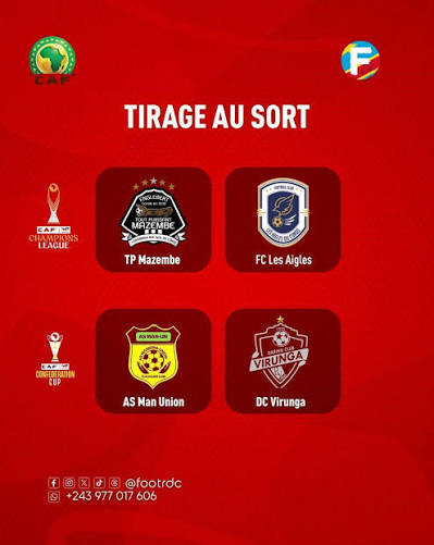 Interclubs CAF : Mazembe, Aigles, Maniema et Virunga entrent dans un mois décisif