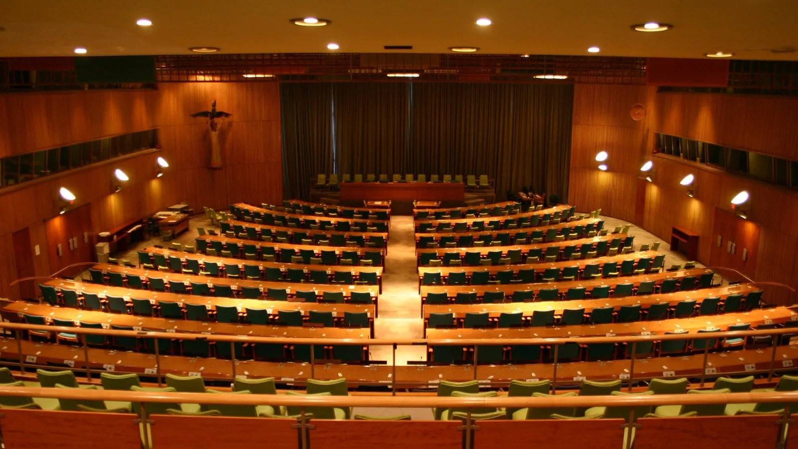 Salle du Conseil de tutelle au siège des Nations unies à New York.